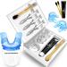 Teeth Whitening Kit LED Light - Snow Teeth Whitener Set with Charcoal Toothpaste, Brushes, Gel, Trays - White Smile All in One Carbamide Peroxide- Alternative to Strips and pens (Packaging May Vary) 17 Piece Set
