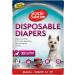 Simple solution disposable dog diapers for bitches super absorbent spout-safe fit women in heat excited urination incontinence or puppy training size S 30 pieces white 30 Count size S: