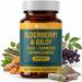 Pure Prana Elderberry & Giloy Capsules - Ayurvedic 10-Herb Immune Support with Tulsi Neem Turmeric & Ginger - Vegan Seasonal Defense Supplement for Adults - 60 Capsules