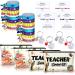 28 Pcs Teacher Appreciation Gifts Set 4 Teacher Makeup Pouch Cosmetic Pencil Bag 16 Teacher No Crease Hair Ties Elastic Ponytail Holder 4 Teach Blessing Card Bracelets 4 Teacher Keychain for Teacher
