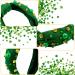 Green Vintage Rhinestone Pearl Knotted Headband Elastic Fashion Green Wide Headbands St.Patrick's Day Headband for Women Girls Hair Accessories - Buy Online on GoSupps.com