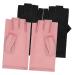 HAPINARY 2 Pairs Gloves Manicure Gloves Nail Accessories Gloves for Manicures Fingerless Gloves Nail Art Gel Anti Gloves Nail Rays Gloves Nail Light Nail Gloves Cotton