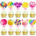 Candyland Cupcake Toppers 36pcs Candyland Lollipop Party Decoration Sweet Candy Lollipop Cake Cupcake Picks for Candyland Theme Birthday Party Baby Shower Supplies - Buy Online on GoSupps.com