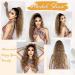 PORSMEER 28 Brown Long Beach Wave Ponytail Extension - Synthetic Drawstring Clip-In Hairpiece for Women - Buy Online on GoSupps.com