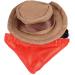 Bearded Dragon Cowboy Hat and Bandana Costume for Halloween Party - Coffee Color - Buy Online on GoSupps.com