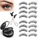 ThrivingAura Magnetic Eyelashes Magnetic Lashes Magnetic Eyelashes without Eyeliner Eyelashes Magnetic Natural Look 3D Effect and Reusable No Glue Eyelashes All-Day Comfort and Easy to Use(8Pairs)