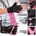 MhIL Workout Gloves with Wrist Wraps Support - Full Palm Protection for Men & Women | Weightlifting, Gym, Exercise & Training Gloves - Pink, Medium (7.5-8) - Buy Online on GoSupps.com