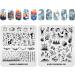KADS 10pcs Nail Stamping Plates - Heart Rabbit Flower & Ice Cream Designs | DIY Nail Art Tools for Stunning Manicures - Buy Online on GoSupps.com
