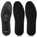 WLLHYF 2 Pairs Shoe Insoles Soft Latex Breathable Shoe Filler Replacement Non-Woven Fabric Shoe Pads Inserts for Women Men Kids Sneakers Flat Shoes Trim to Fit (Black)