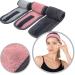 Homelevel Cosmetics Hair Band Set - 3x Frote Lake Headbands for Skincare | 100% Cotton One Size - Gray/Pink/Black - Buy Online on GoSupps.com