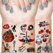 18 Sheets  Rock Star Party Decorations Born to Rock and Roll  Punk Rock Fake Temporary Tattoos Party Favors