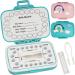 Iween tooth-souvenir box for tooth losses and tooth storage tooth storage holder for teeth fairytoothsaver preservation of children's teeth and childhood memories (straw blue)