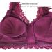 Buy Ltddzz Large Pointed Mastectomy Bra - Front Zipper Wireless Medium Red with Prosthesis Pockets | International Shipping - Buy Online on GoSupps.com