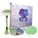 Jade Face Roller - Green Gua Sha Face Roller Kit for Skin Care | Kit Includes Jade Face Roller & Scraper Tool Face Sponge Scented Candle & Crystal Essential Oil Bottle