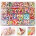 EHOPE Fake Sprinkles Fruit Nail Art Slices Clay Sprinkles Polymer Slices Faux Sprinkles DIY Nail Art Supplies Making Kit Decoration Arts Crafts for Nail Art and Cellphone Decorations ( 24 Styles ) Slices+Sprinkles-24styles