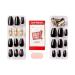 KISS imPRESS Limited Edition Holiday Press-On Manicure | PureFit Technology | Medium Length Coffin Black Nails | Style Naughty or Nice - Shop Now - Buy Online on GoSupps.com