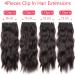 Clip-In Hair Extensions Natural Black Like Real Hair 4 Kit 11 Clips for Women Complete Hair Extensions Long Curls Synthetic Hair Extension Braid 50 cm 2# VD115BK - Buy Online on GoSupps.com