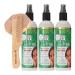 Parnevu T-Tree Braid Spray 12oz Soothing Itch Relief & Moisturizing Formula For Braided Hairstyles Bundled With Wooden Comb Strengthens Hair Easy Application Fresh Scent (Pack of 3)