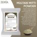 Zenia Pure Fullers Earth Powder 100g - Multani Mitti Mud Face Pack | Bentonite Indian Healing Clay | 100% Natural Mask - Buy Online on GoSupps.com