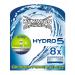 Wilkinson Sword Hydro 5 Groomer/Power Select Razor Blades for Men's Shavers 8 Pieces