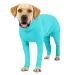 Etdane one -divider for dogs surgery recovery suit prevents hair loss sports shirt anxiety jumpsuit seaside size S S blue