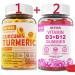 3 Pack Turmeric Curcumin + Vitamin D3 & B12 Gummies Vegan