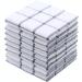 Cotton Grid Dish Cloths Terry Cleaning Rags 12 x 12 Inches Light and Soft Quick Drying - 8pc/Set (Grey) - Buy Online on GoSupps.com