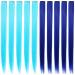 Bright Blue Clip-In Hair Extensions - Colorful Synthetic Wig Pieces for Women & Girls - Multicolored Party Highlights - Buy Online on GoSupps.com