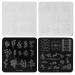 4pcs Flower Pattern Nail Stamping Plates Creative DIY Nail Art Template Stencils (Random Style)
