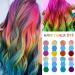 8Pcs Temporary Hair Chalk Dye Set - Portable Bright Colors for Birthday, Cosplay, Makeup Party - Washable and Safe for Teens - Buy Online on GoSupps.com