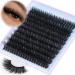 Fluffy Lash Clusters 200D Eyelash Clusters Long Individual Lashes Volume Cluster Eyelash Extensions 14-20 mm Thick Cluster Lashes D Curl False Eyelashes DIY Lash Extension at Home by CORUSCATE Fluffy Thick Lash Clusters 01
