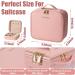 LED Lighted Makeup Travel Bag with Adjustable Dividers - Portable & Waterproof Organizer Case with Mirror - Pink - Buy Online on GoSupps.com