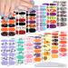 EBANKU 13 Sheets Halloween Nail Wraps Pumpkin Bat Ghost Halloween Nail Polish Stickers Strips Self-Adhesive Full Nail Art Stickers for Women Girls DIY Nail Decorations