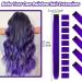 16 Pcs Colored Clip in Hair Extensions 22 Inch Colorful Highlights Hairpieces Straight & Long Heat-Resistant Synthetic Hair Accessories for Kid Girls Women Party Hair Decor (Purple) - Buy Online on GoSupps.com