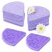 Compressed facial sponges for cleaning flower -shaped facial sponges for the facial cleaning exfoliator sponge compressed facial sponge for beauticians (triangles | purple)