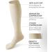 Cambivo Compression Stockings for Men & Women - 2 Pairs Support Socks for Running Sports Travel & Cycling - L-XL Beige - Buy Online on GoSupps.com