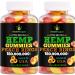 2PACK Hemp Gummies-Fresh Delicious Gummy Peach-for Sleep, Calm and Relax, Back-Premium Hemp Oil Gummy Edibles, Natural Hemp Party-Made in USA