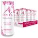 ASPIRE Healthy Energy Drink 12 x 330ml Cans Zero Calories & Zero Sugar Natural Plant Based Caffeine & Multivitamins- Vegan & Gluten Free (Raspberry)