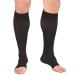 Truform 30-40 mmHg Compression Stockings for Men and Women Knee High Length Open Toe Black Small Black Small (1 Pair)