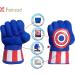Incredible HOK Superhero Gauntlet Smash Hands Fists Plush Gloves Pair - Green Captain Am Blue Costume - Buy Online on GoSupps.com
