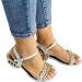Buy XTZYGLFD Women's Crystal Sandals - Bohemian Summer Slippers in Silver | Stylish Footwear for Women - Free International Shipping - Buy Online on GoSupps.com