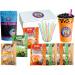 Instant Boba Tea Kit 9 Drink Packets, Straws & Boba Thai, Milk & Green Tea Latte Kit Gift Box by Buddha Bubbles Boba / DeDe