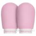 PEACHYGLO Deep Exfoliating Glove for Body 2pc - Shower Scrubbing Mitt for Softer Illuminate Skin, Dead Skin Remover for Women, Silky Smooth Skin Pink 2pc