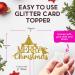 Reusable Christmas Cake Topper Double-Sided Glitter Card Christmas Cake Decorations and Holiday Cake Decorations Glitter and Gold MERRY Christmas in Cursive with Christmas Tree - 3 Little Desserts - Buy Online on GoSupps.com
