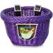 Colorbasket 01617 Front Handle Bar Kids Bike Basket - Weather Resistant, Adjustable Straps, Food-Contact Safe - Purple - Buy Online on GoSupps.com