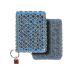 Knapp Made Combo Chainmail Cast Iron Scrubber with Silicone Core - Heavy Duty Rings and Fine Chainmail Rings -Premium Cast Iron Cleaner Chainmail Scrubber -Perfect for Cast Iron Cookware,Skillet,Woks Ice Blue