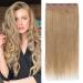 Hair parts real hair clip in extensions real hair 1PC 5Clips thick hair extension 7a human hair soft hair extensions 25cm-65g 27# dark blonde