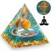 HuiJuKeJi Orgonit Pyramid Sagittarius Crystals Stone Constellation Gifts - 12 Constellations & Tiger Eye Stone Birthstone for Astrology Energy Healing Reiki Chakra Meditation Pyramid 6cm -Sagittarius