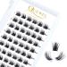 Cluster Lashes Quewel single eyelashes C curl 8mm eyelashes Individual eyelash segments wide foundation individual eyelashes for eyes make-up DIY eyelash extensions (of course 03-c-8mm) 1 piece (1 Pack) natural03-c-8mm
