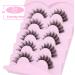 Lashes Natural Look Wispy Eyelashes Clear Band D Curl Eyelash Extension Cat Eye False Lashes Pack 5 Pairs by Mavphnee Glamour - Buy Online on GoSupps.com